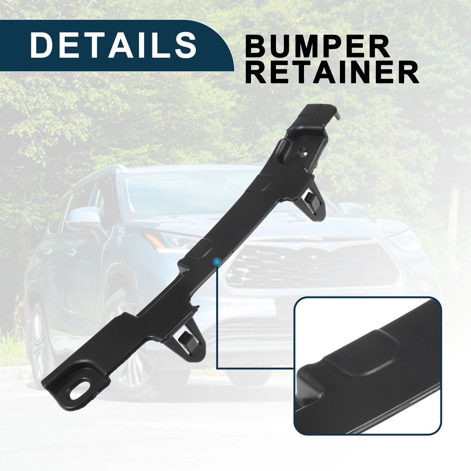 1pc Left Front Bumper Retainer Bracket No. 525360E030 for Toyota Highlander (2014–2019)