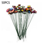 50pcs Waterproof Butterfly Stakes for Garden Display (25x4cm)