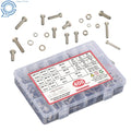 Set of 408 Bolts and Nuts Assortment Kit for Automotive Applications