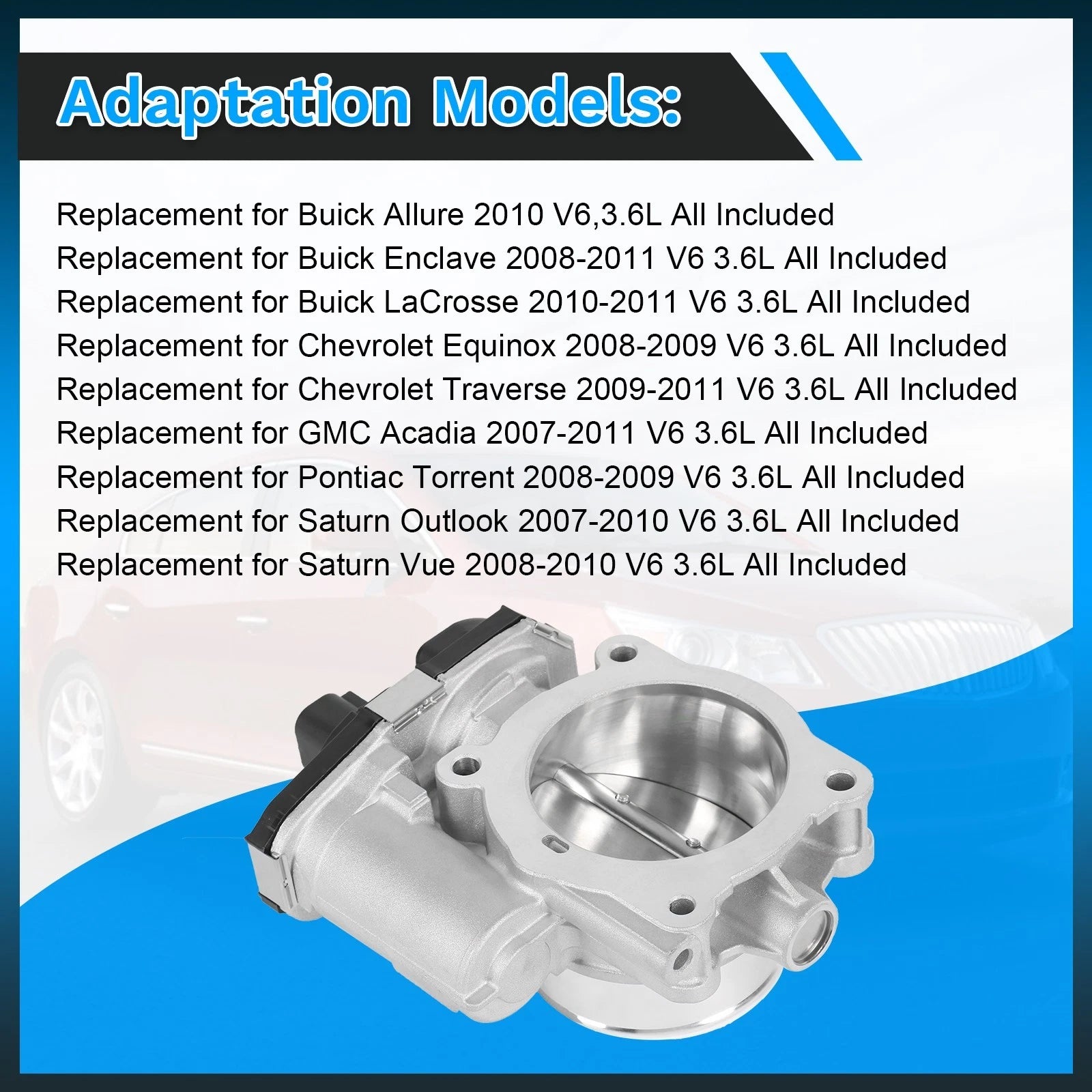 Throttle Body for Chevrolet Traverse 3.6L (2009–2011)