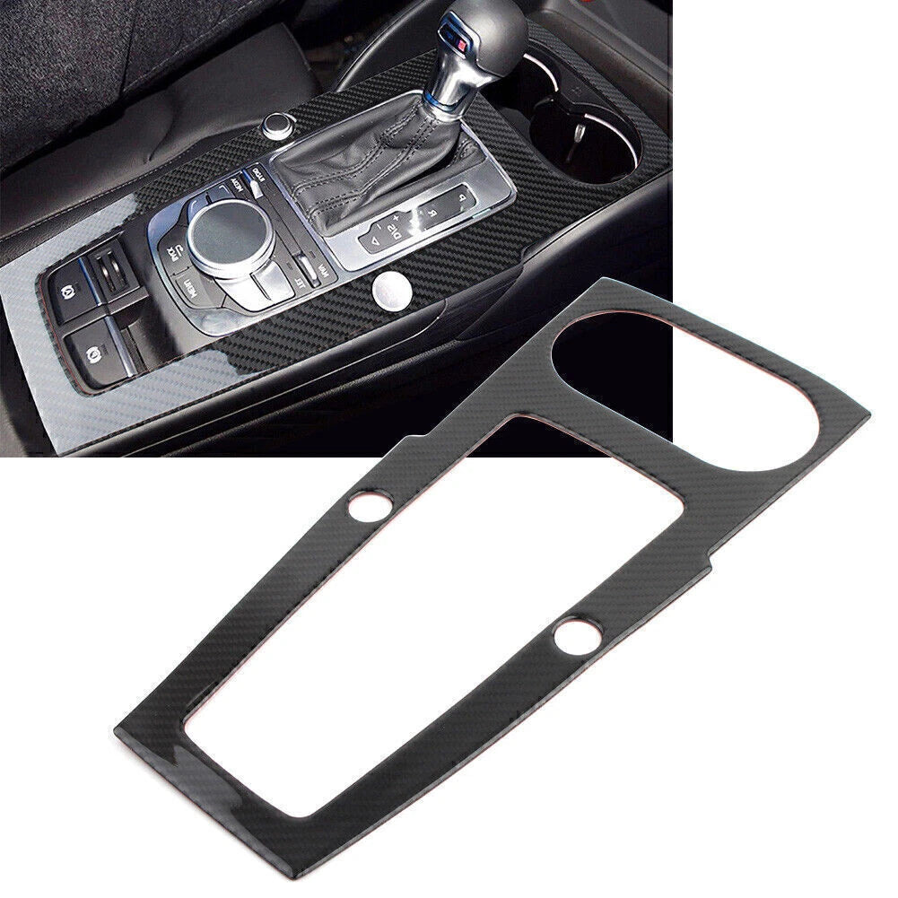 Carbon Fiber Center Console Gear Shift Panel Cover for Audi A3 (2014–2019)