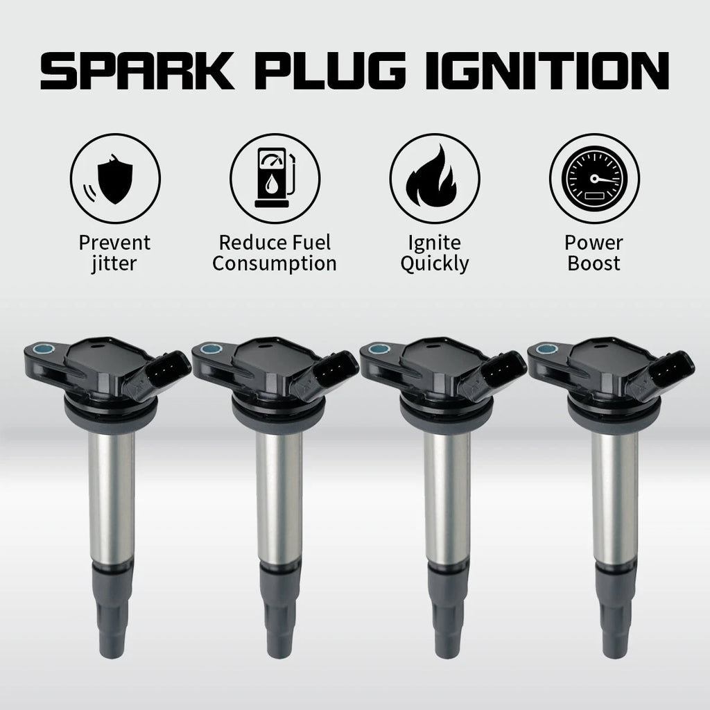 Set of 4 Ignition Coils for Toyota Corolla Prius 1.8L L4 (C1714, UF596, UF619)