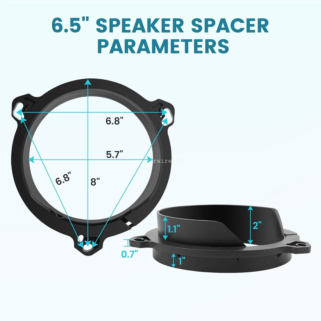 2X Front Door Speaker Adapter Rings for Toyota Corolla (2001–2014)