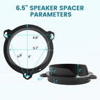 2X Front Door Speaker Adapter Rings for Toyota Corolla (2001–2014)