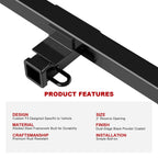 2 Inch Trailer Hitch Receiver for Subaru Crosstrek (2018-2023)