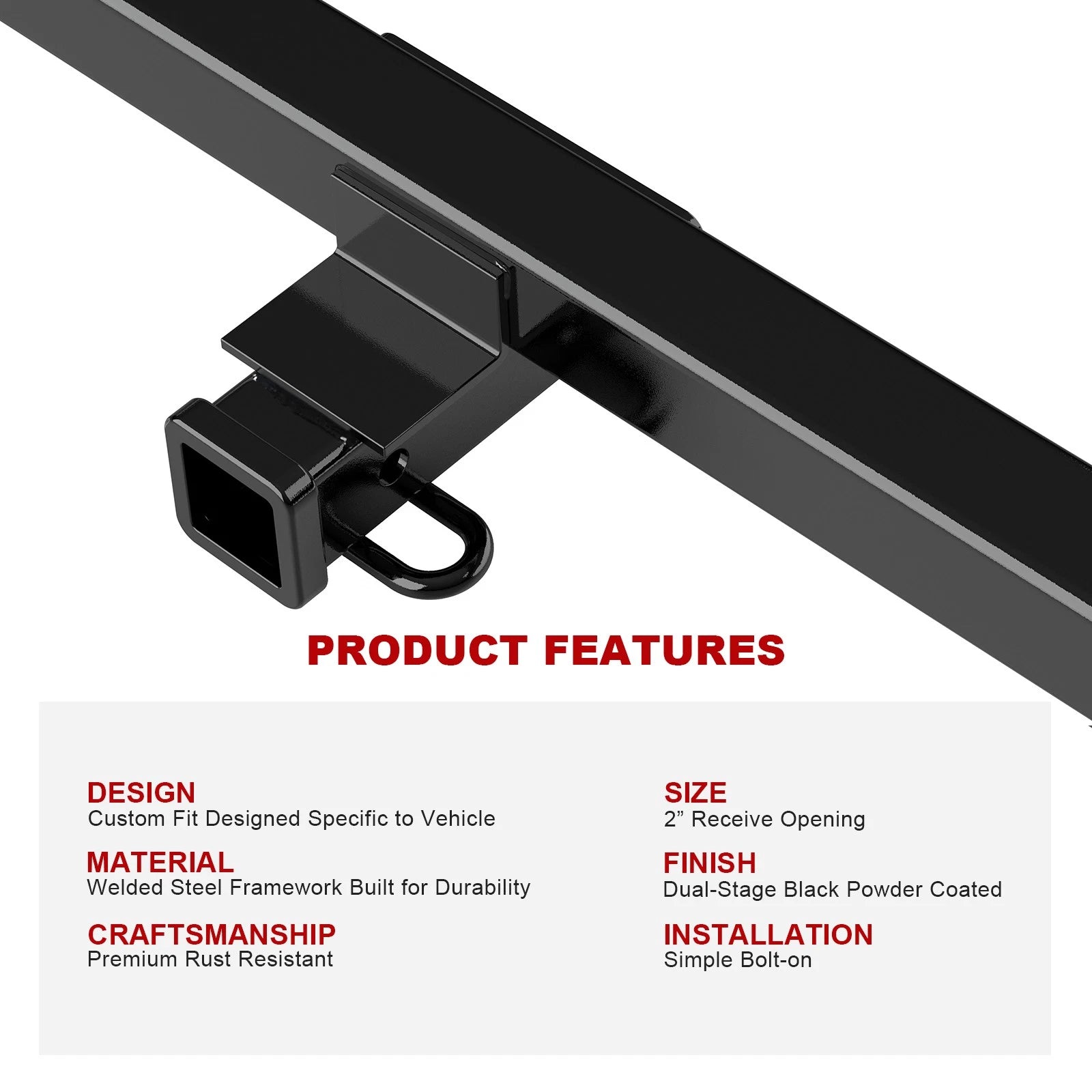 2 Inch Trailer Hitch Receiver for Subaru Crosstrek (2018-2023)