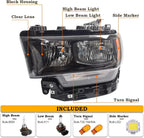 Chrome Headlight for Ram 2500 3500 (2019–2024) Left Driver Side