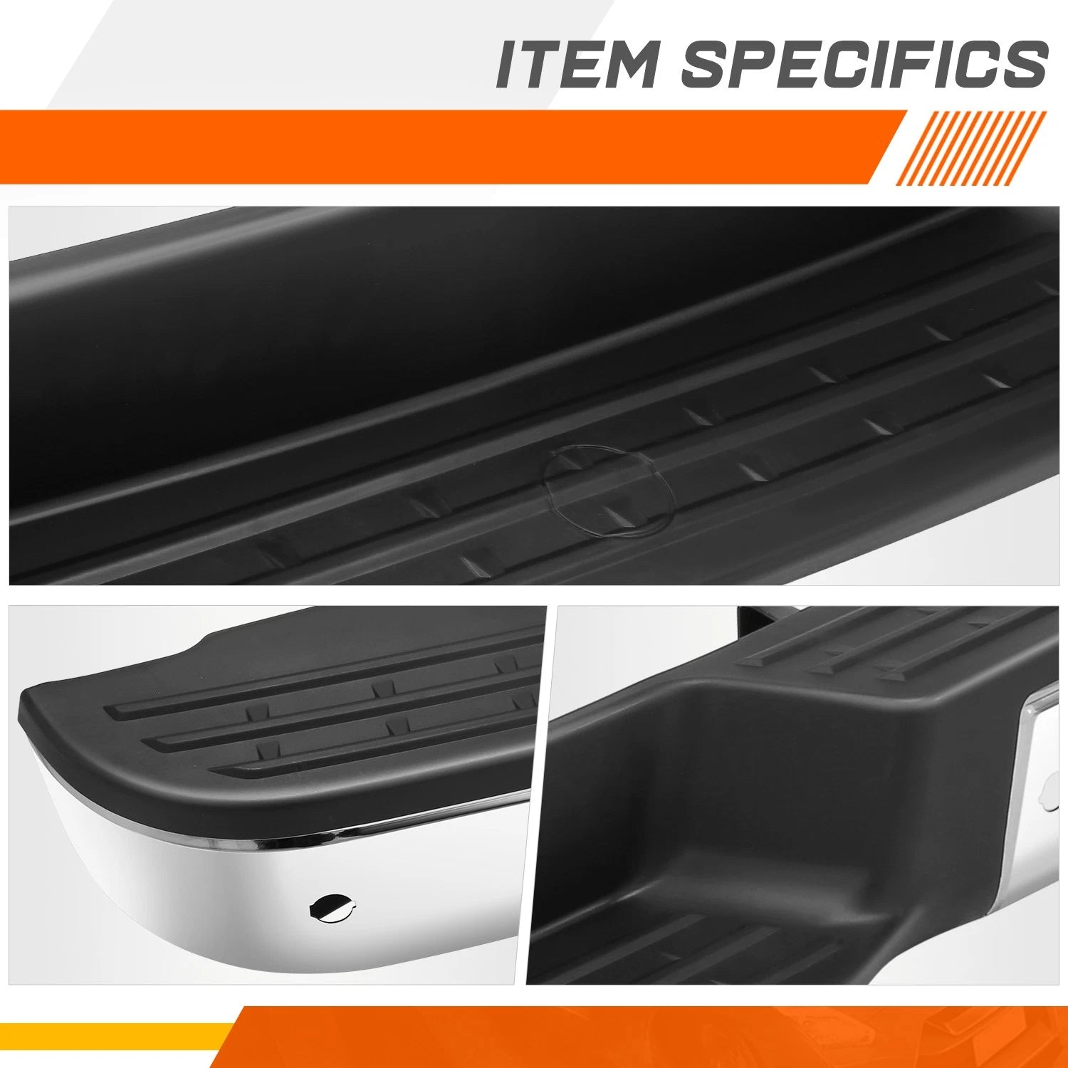 Rear Bumper Assembly for Nissan NV1500-NV3500 (2012–2021) w/Park Sensor Holes Chrome