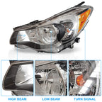 Front Left Halogen Headlight for Subaru XV Crosstrek, Impreza (2012-2014)