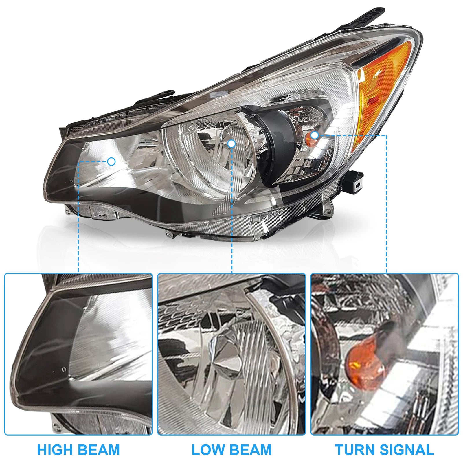 Front Left Halogen Headlight for Subaru XV Crosstrek, Impreza (2012-2014)