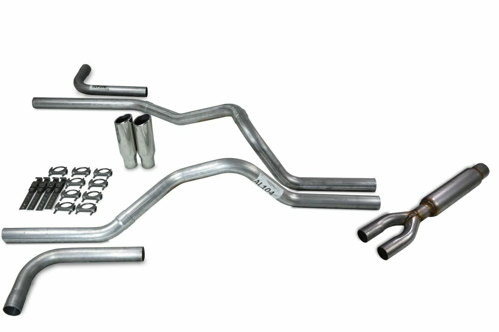 2.5" Dual Exhaust Kit for Ford F150 (2021–2025) - Glasspack, Side Exit, Clamp on Tips