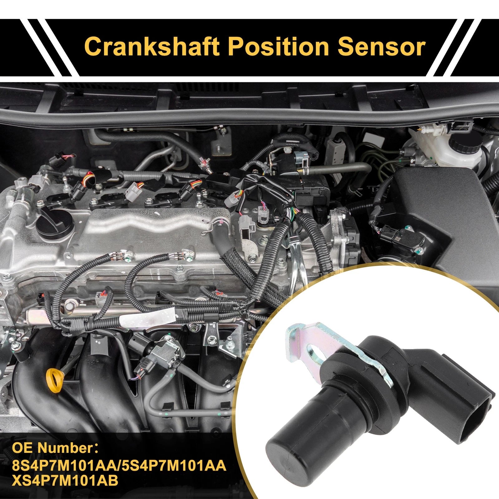 Crankshaft Position Sensor No.8S4P7M101AA for Ford Focus (1998–2011)