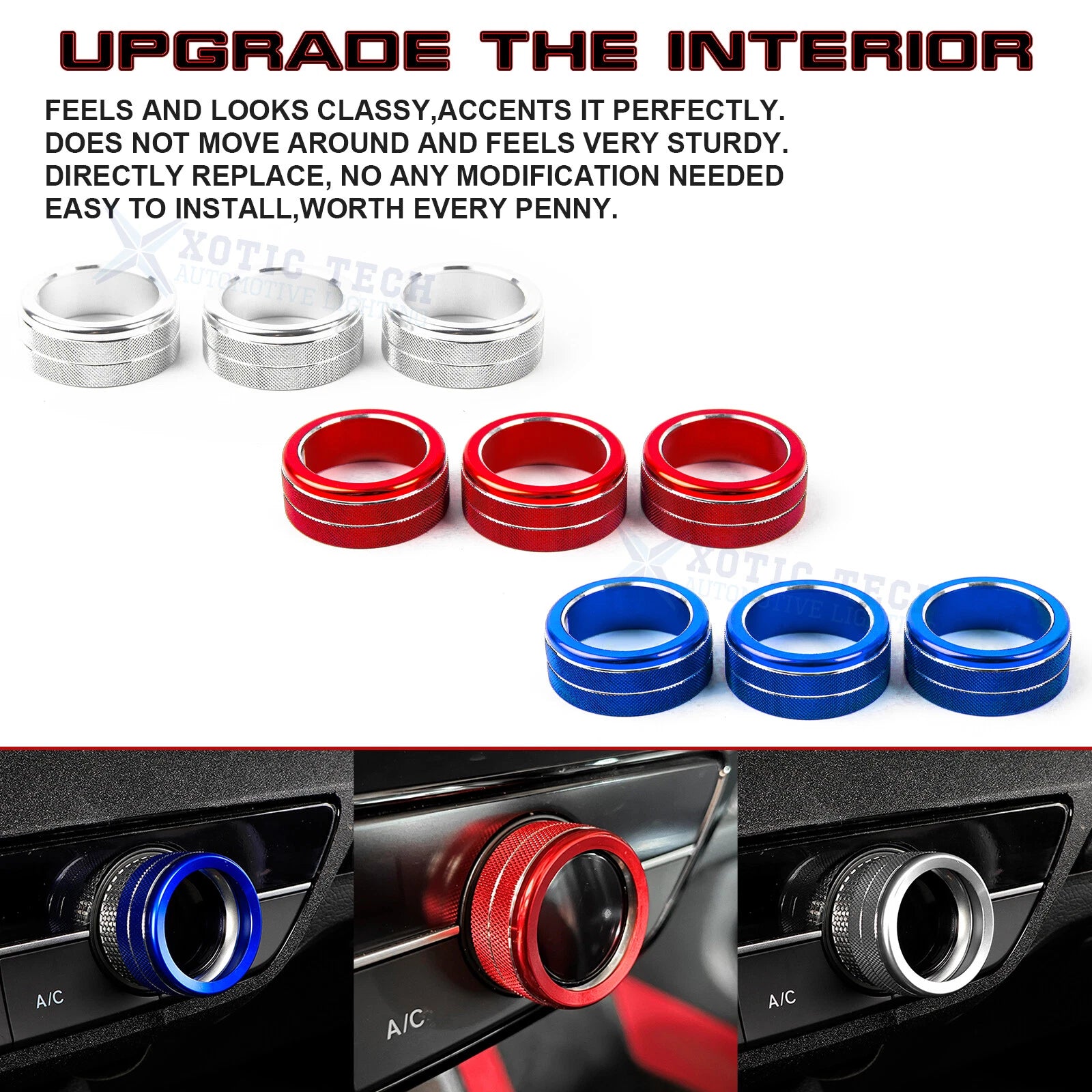 Center Console AC Climate Control Ring Cover for Honda Civic & Accord (2023-2025)