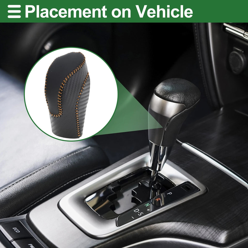 Gear Shift Knob Cover for Subaru Forester (2018–2023) Black Carbon Fiber