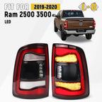Set of 2 LED Tail Lights for Ram 2500 3500 (2019–2020) Black Bezel w/ Blind Spot