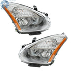 Set of 2 Chrome Headlights for Nissan Rogue (2008-2013)