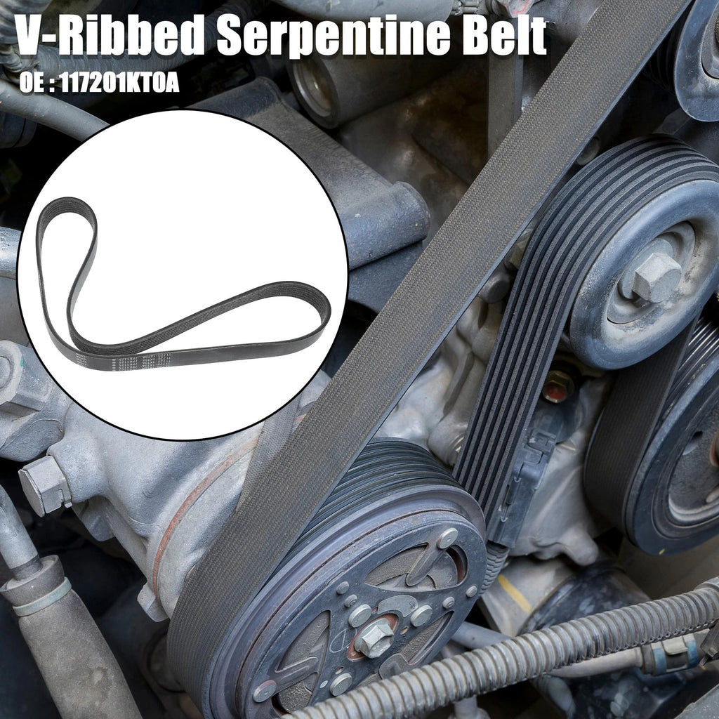 V-Ribbed Serpentine Drive Belt No.117201KT0A for Nissan Versa (2012–2019)