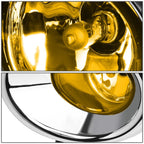 Pair of Amber Lens Fog Lights for Nissan Pathfinder (2013–2016) + Chrome Covers + Switch