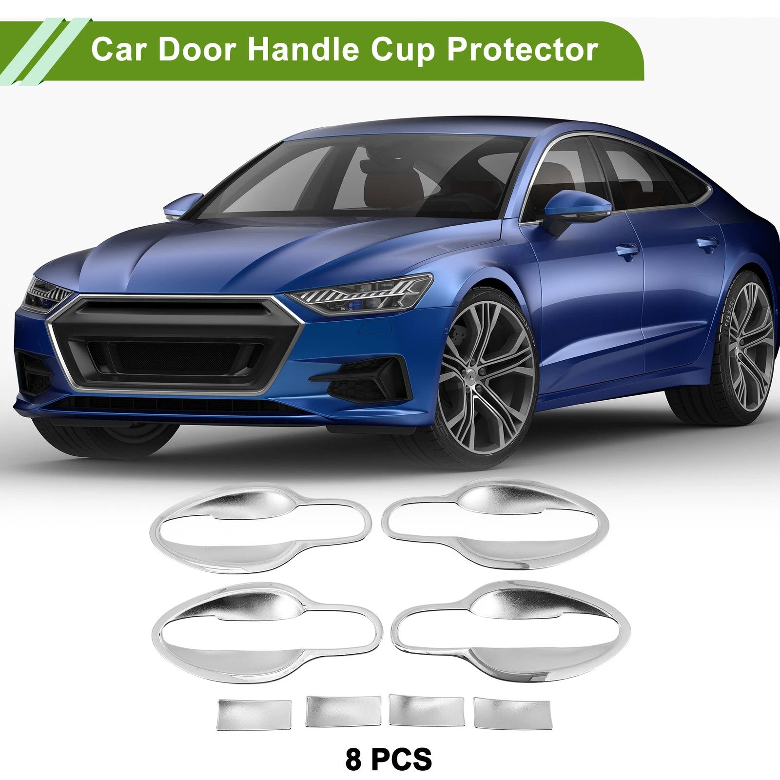 Set of 8 Chrome Door Handle Cup Protectors for Mazda CX-5 (2013–2017)
