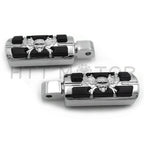 Chrome Pirate Skull Footpegs for Yamaha FZ6R (2009–2016), FZ-1 (2001–2016)