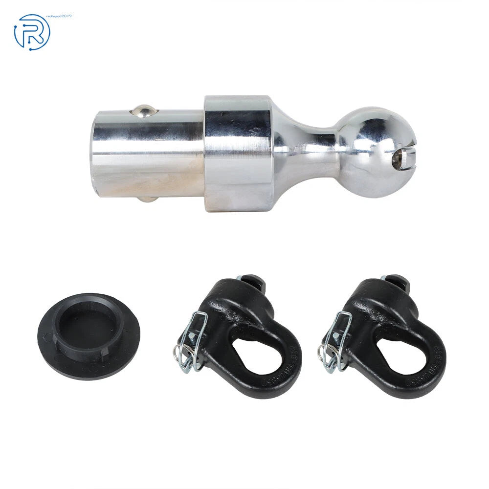 Gooseneck Ball & Safety Chain Kit for Chevy Ford GMC Nissan (Year Range)