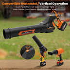 Cordless Leaf Blower 160 MPH 650 CFM with 2 Batteries and Brushless Motor