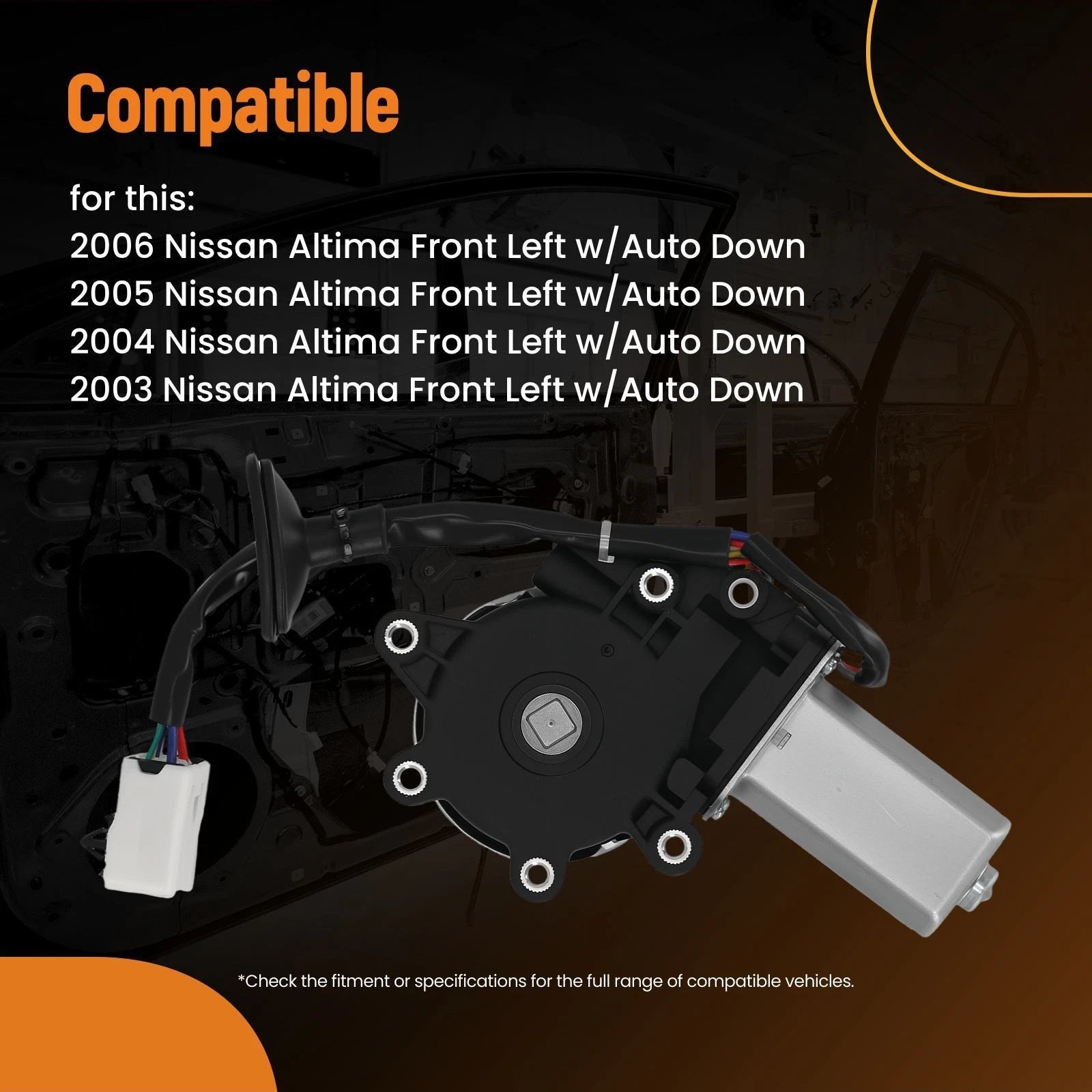 Power Window Assembly Front Left for Nissan Altima (2002–2006) 742515