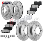 Front & Rear Brake Rotors + Ceramic Pads for Toyota Sequoia (2001–2007)