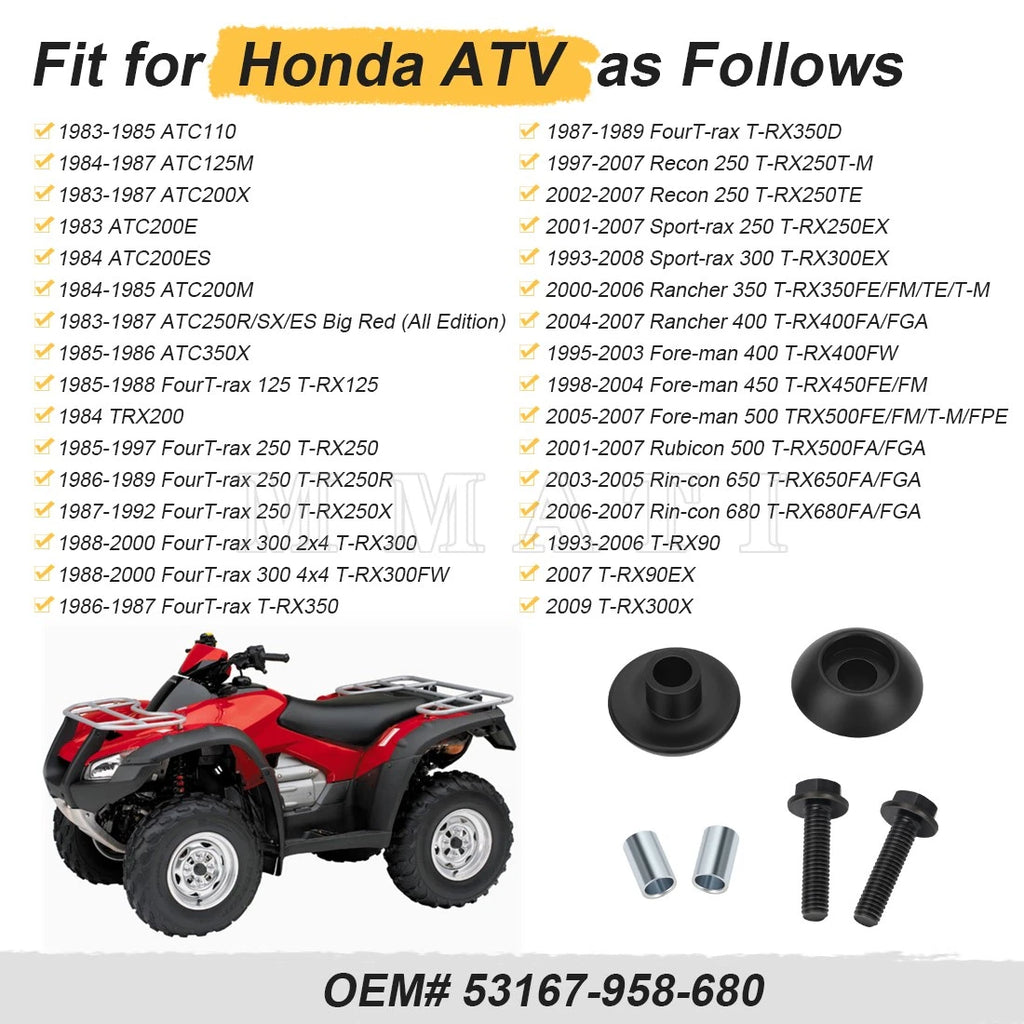 Handle Bar End Guards for Honda Sportrax 300 TRX300EX (1993–2008) TRX300X (2009)