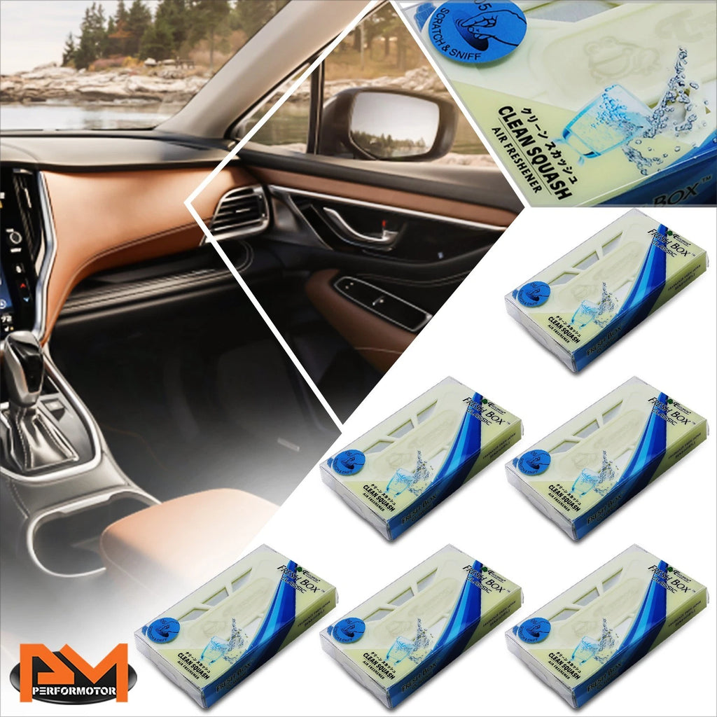 6x Air Freshener Deodorizer for Car (Treefrog Clean Squash)