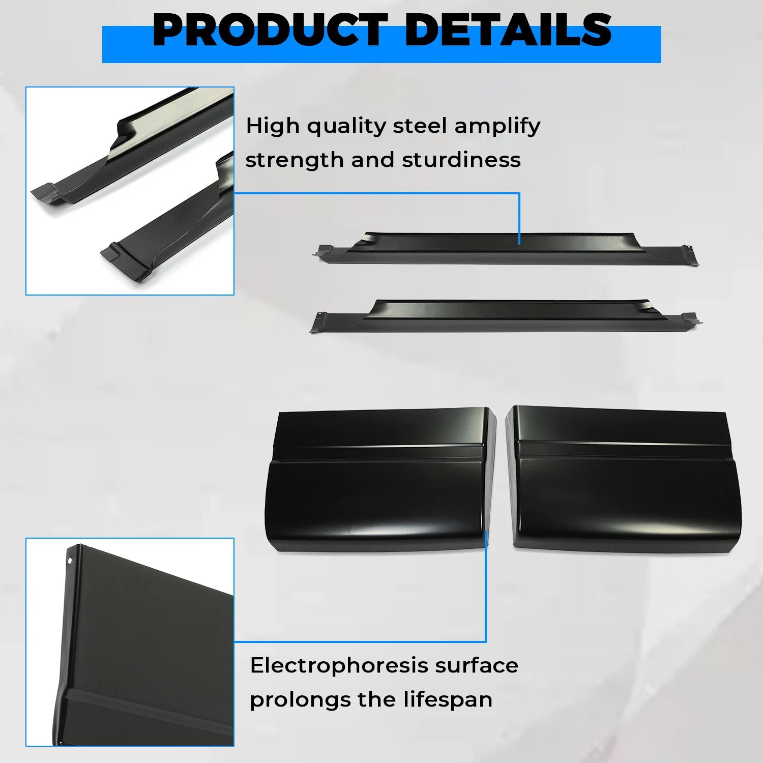 Rocker Panel Cab Corner Kit for Chevy GMC C/K 1500 2500 3500 (1988–1998)