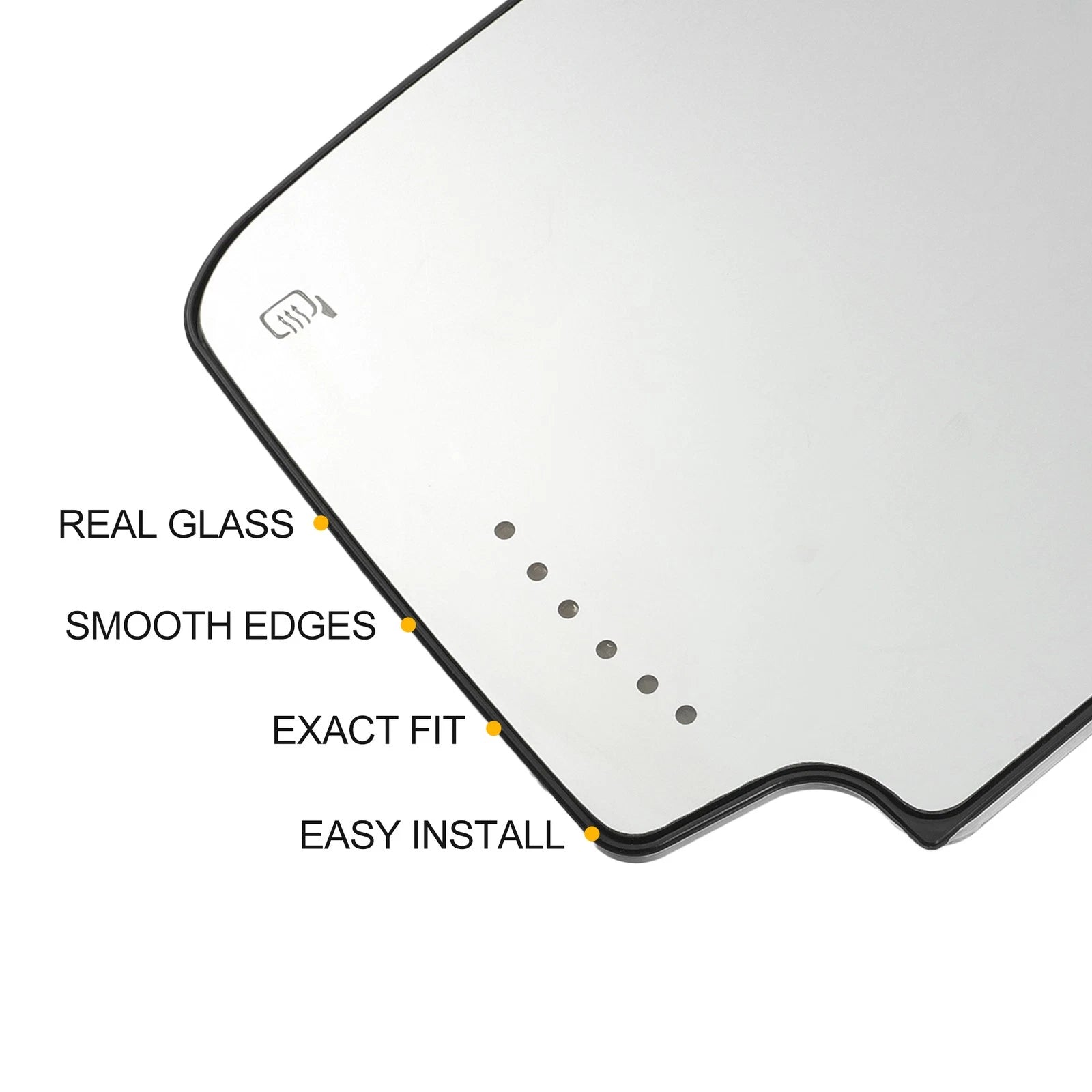 Heated Left Upper Side Rearview Mirror Glass for Chevrolet Silverado 1500 (2014–2019)