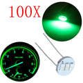 Set of 100 Green 3SMD LED Bulbs for GM Instrument Gauge Cluster (12V)