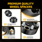 Set of 4 Wheel Spacers 6x139.7mm Hub Centric 14x1.5 for Ram 1500 (2019–2022)