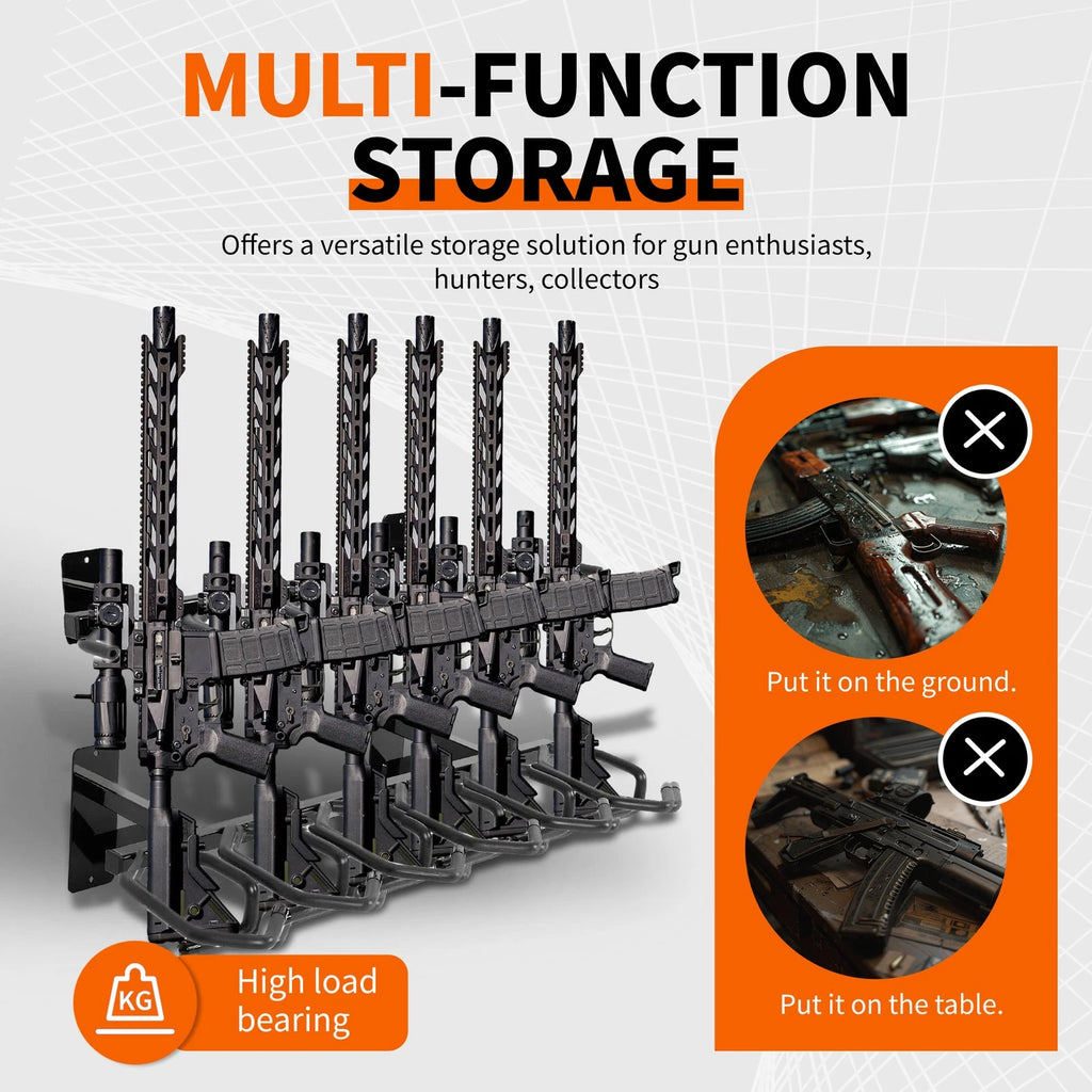 Gun Rack for Carbine Shotgun Wall Mount Display (Universal)
