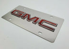 Chrome GMC Emblem Metal Vanity License Plate Replacement Rear for GMC (1999–2024)