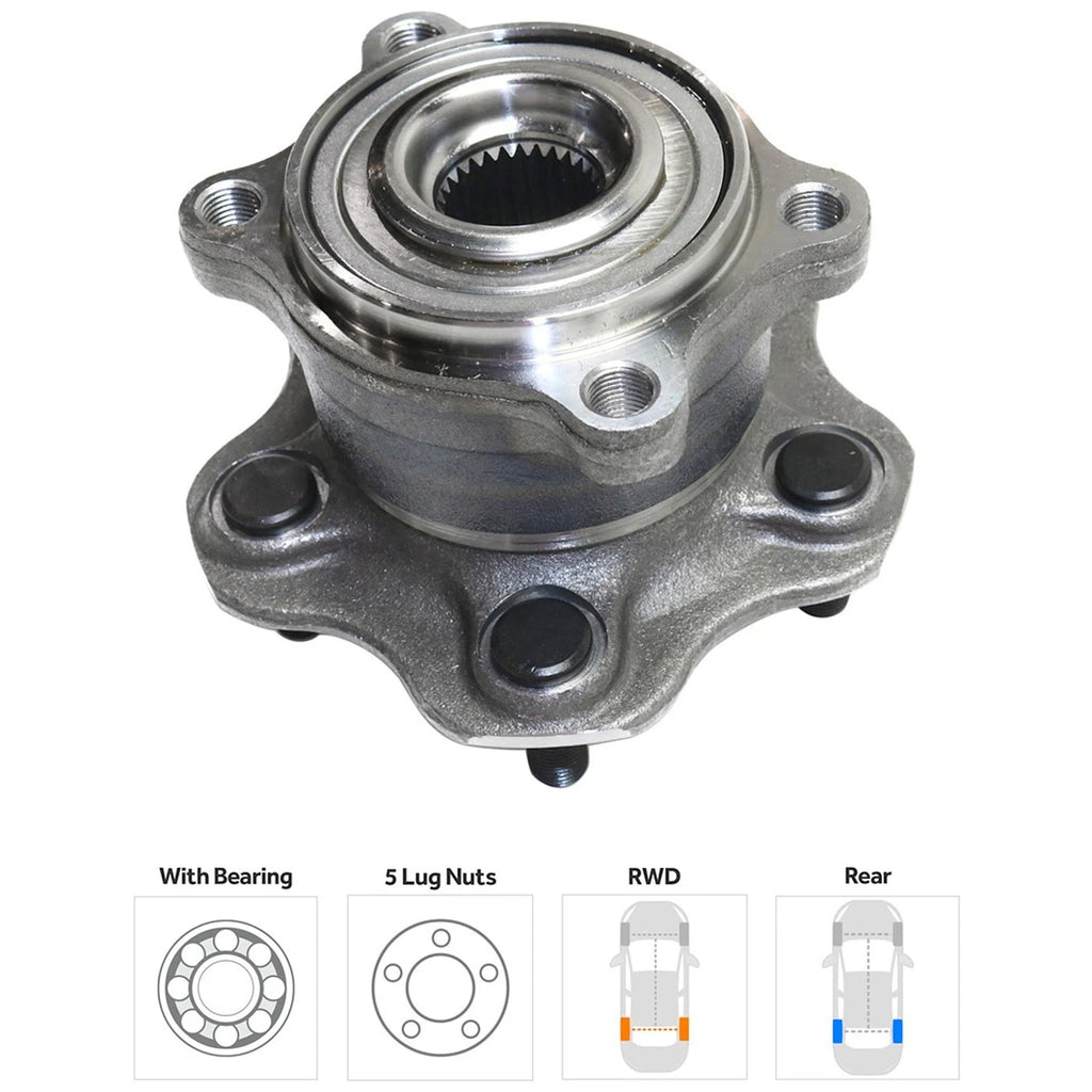 Wheel Hub for Infiniti M35 (2006–2008) Rear with Bearing