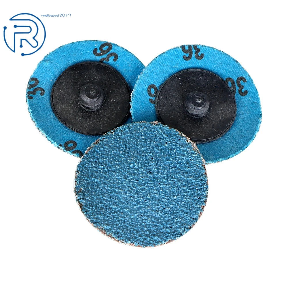 Set of 50 Zirconia Roll Lock Sanding Discs for Die Grinder (2")