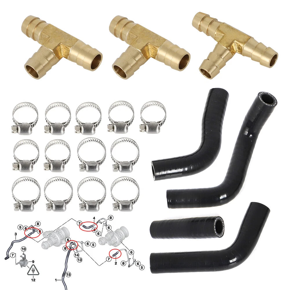 Turbo Coolant Line Repair Hose for BMW 550i 650i X5 E70 X6 E71 (2009–2017)