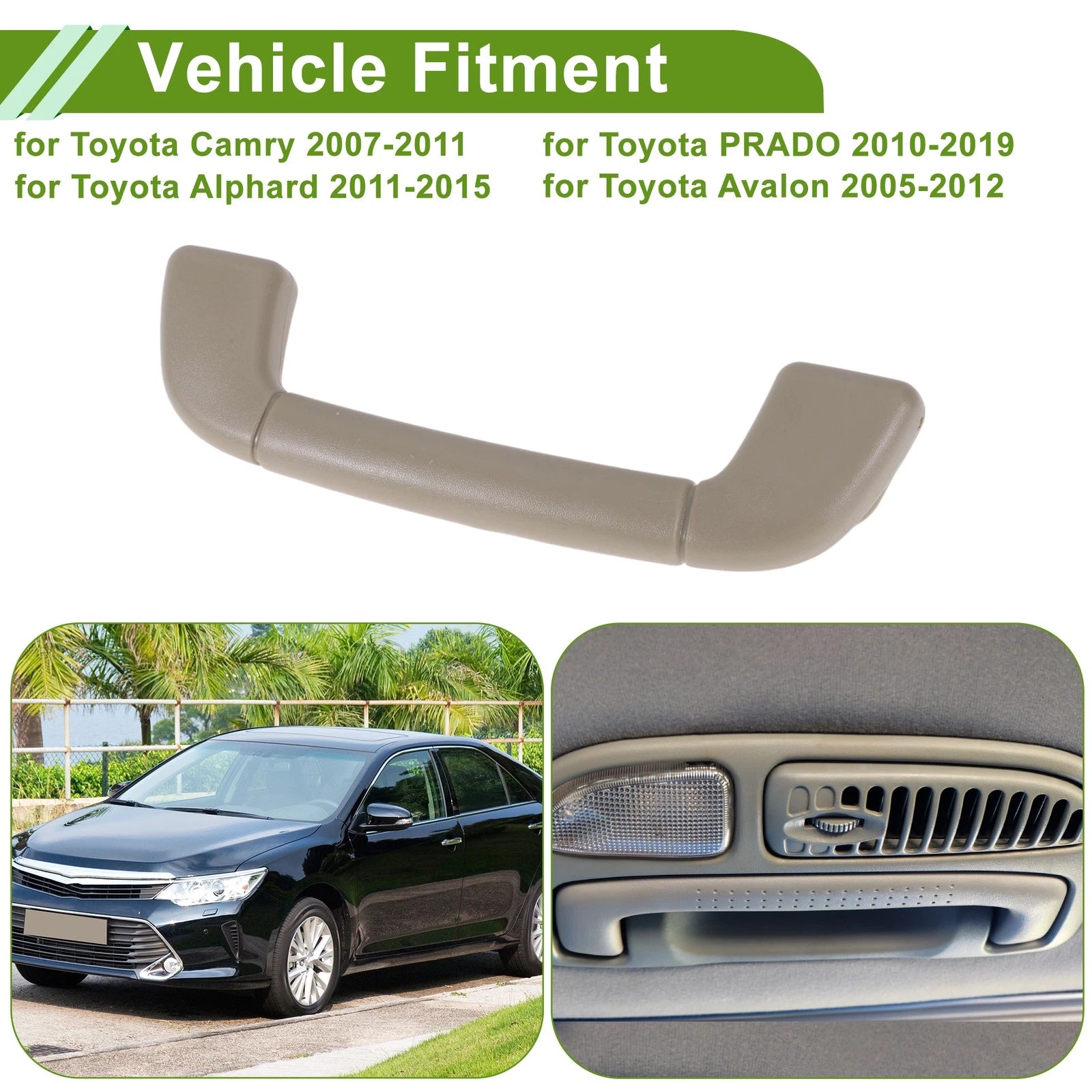 1 Pc Interior Trim Handle A Pillar for Toyota Camry (2007–2011) Beige