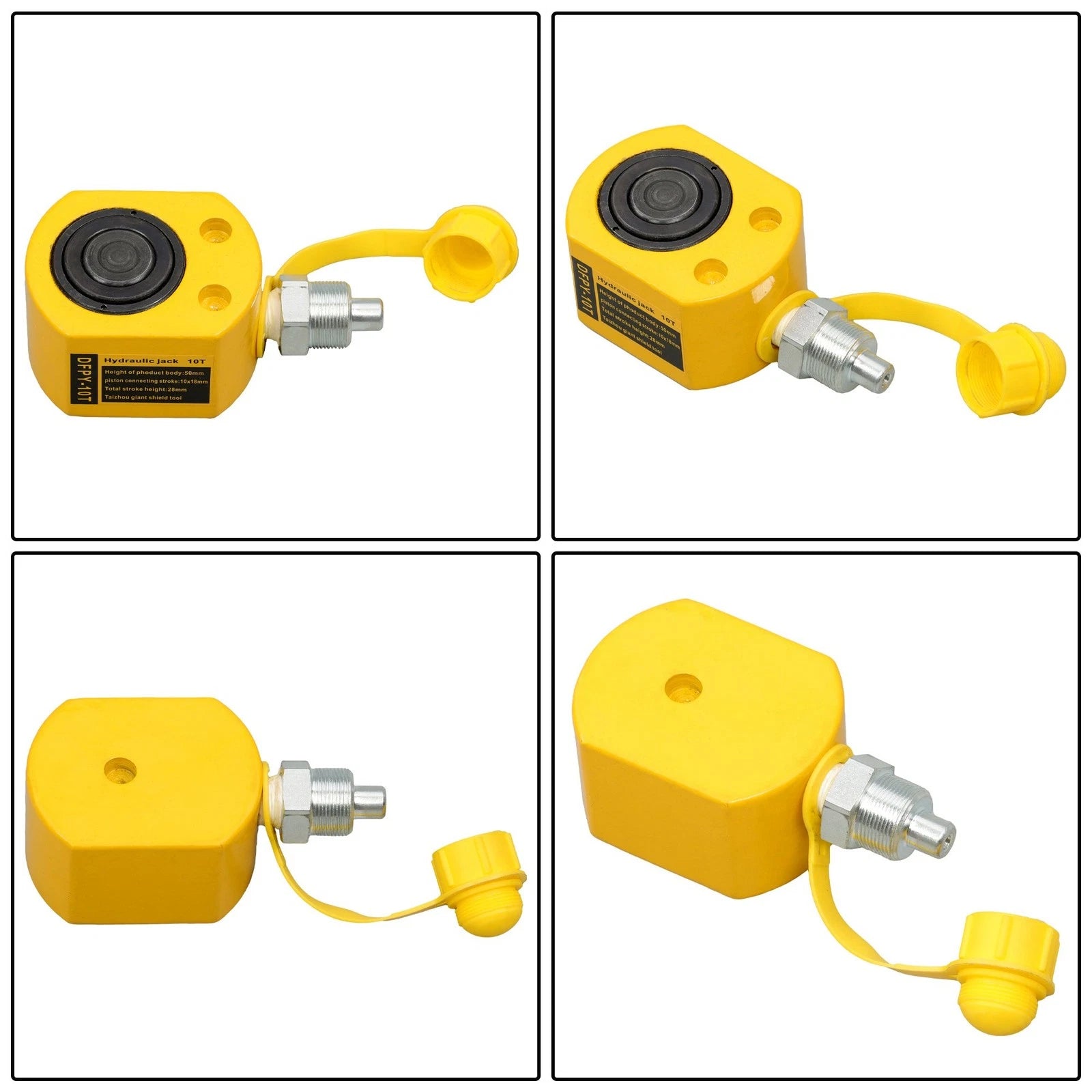 10 Ton Hydraulic Ram Jack for Low Height Lifting (1 Inch Stroke)
