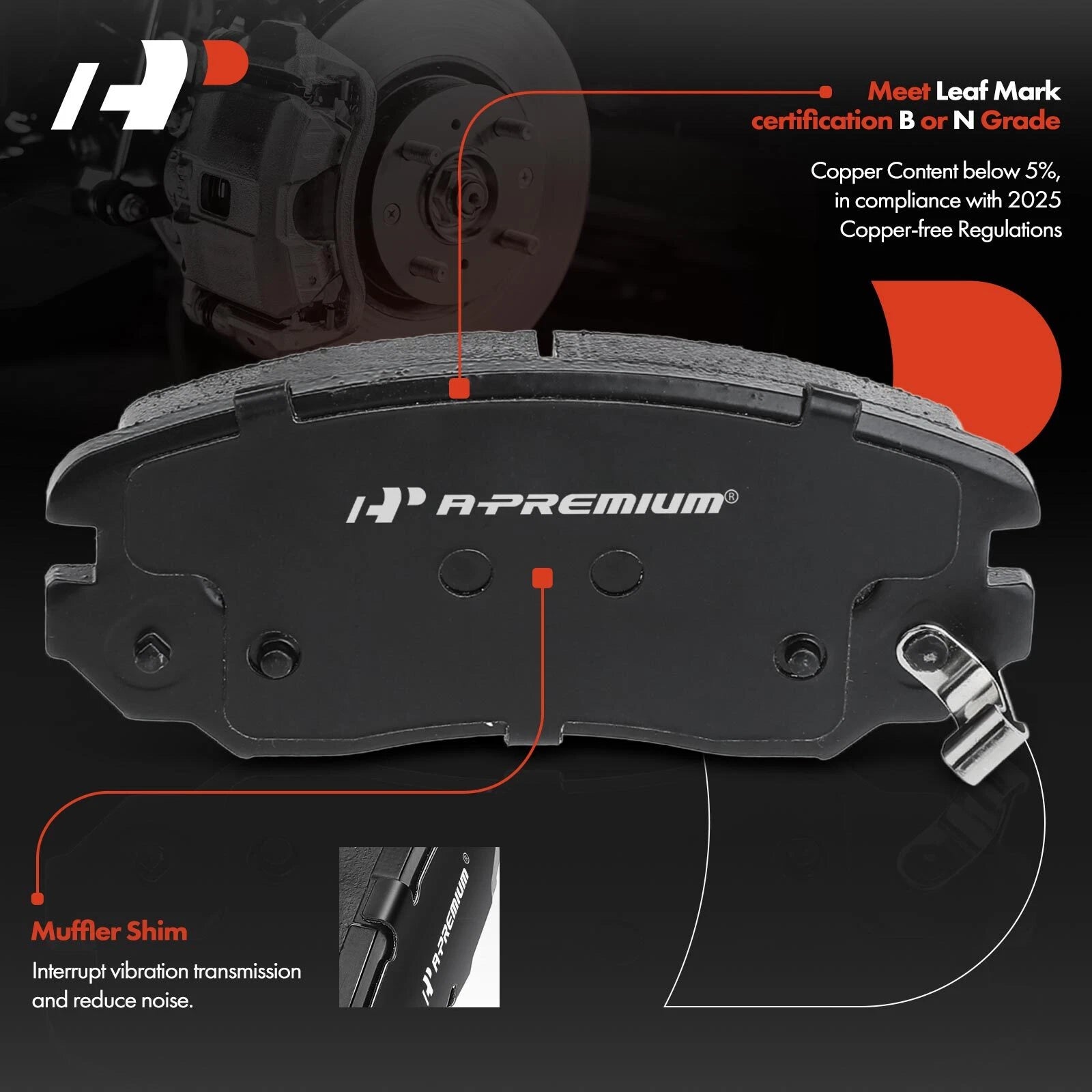 Front Drilled Rotors & Ceramic Brake Pads for Chevrolet Malibu (2016–2023)
