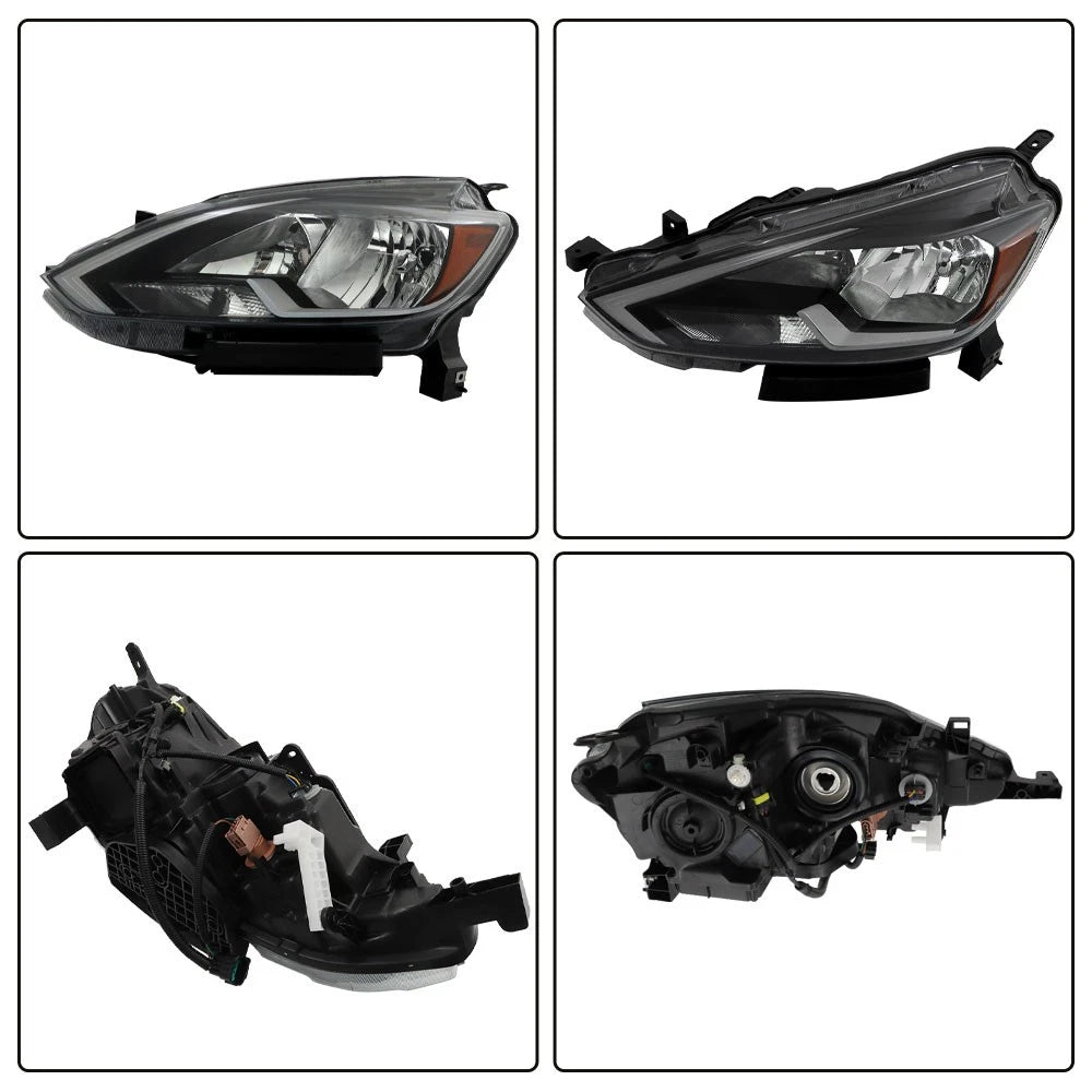 Driver Left Side Projector Headlight for Nissan Sentra (2016â2018) Chrome Halogen