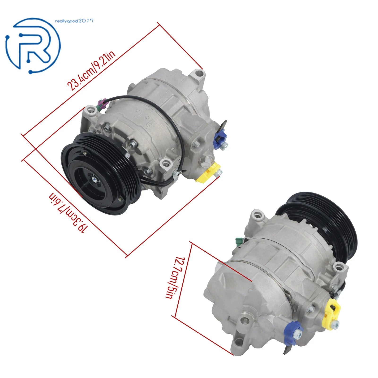 A/C Compressor with Clutch for Audi A4 A6 A8 Quattro Porsche Volkswagen (7SB16C)