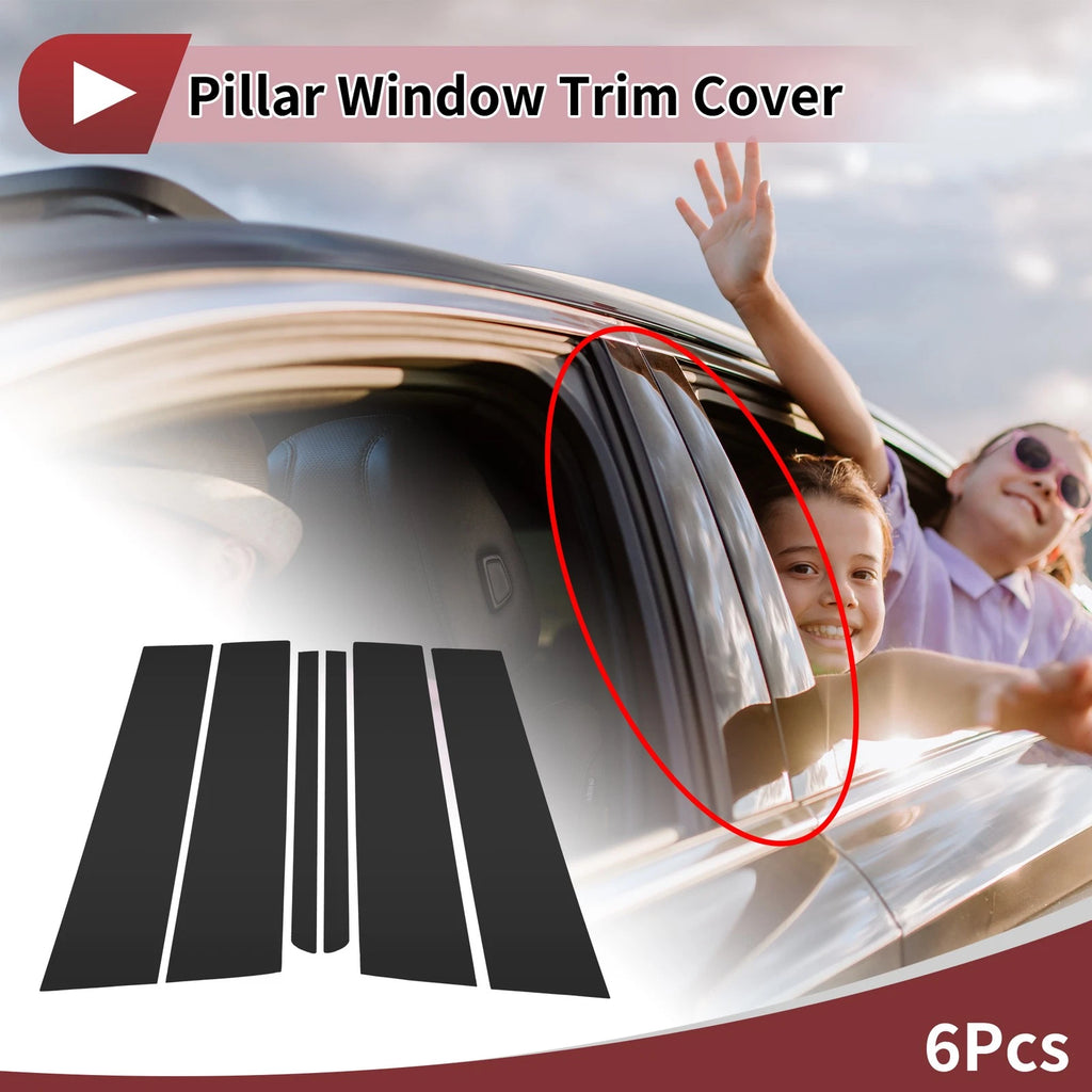 Door Pillar Window Trim for Ford Explorer (2011–2019) Black