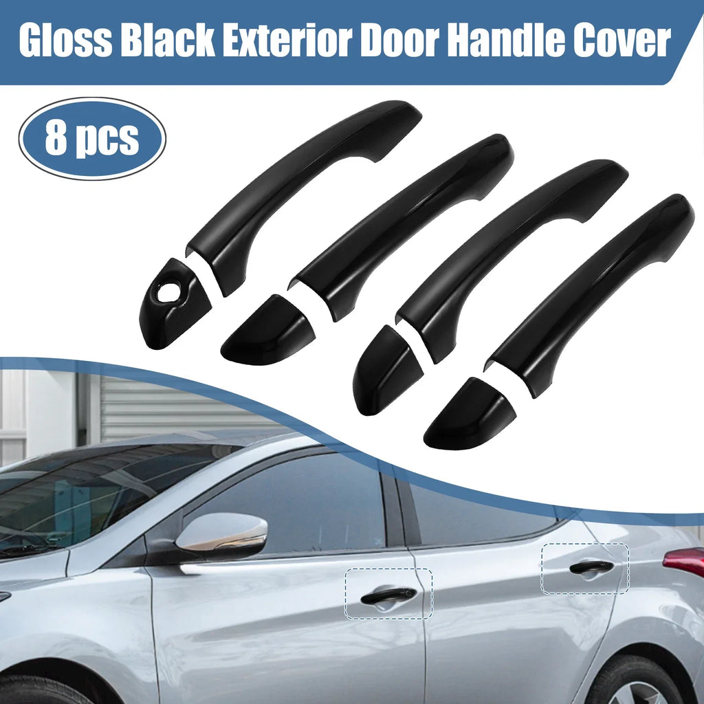 8 x ABS Exterior Side Door Handle Cover Trim for Hyundai Elantra (2017-2020)