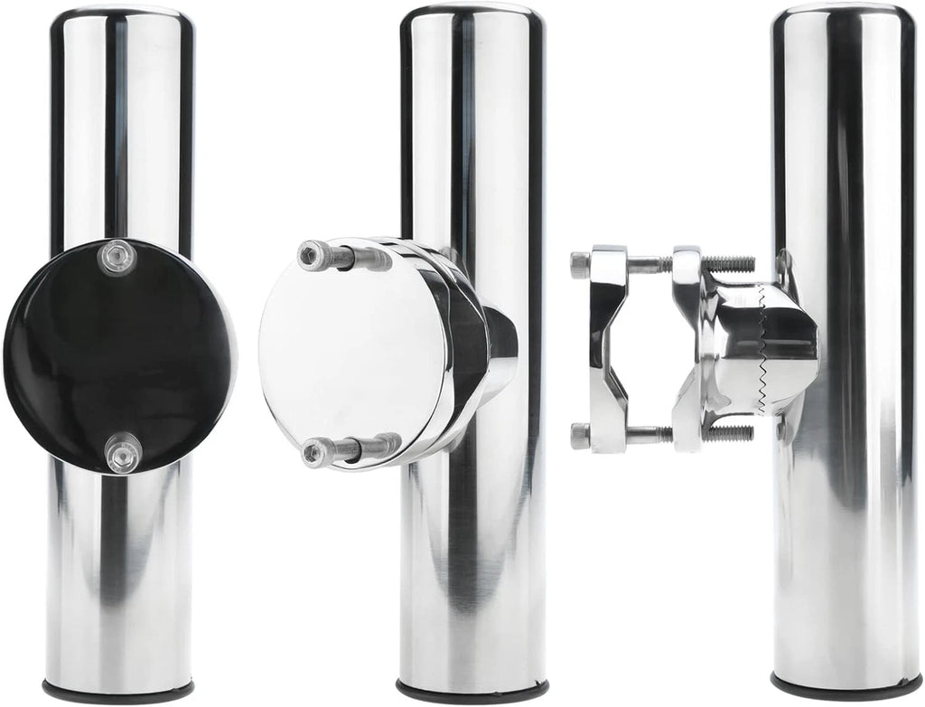 2Pcs Stainless Steel Fishing Rod Holder for Rails 1-1/4" to 2"