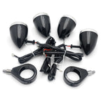 Motorcycle Turn Signals Kit for Harley Davidson (LED, 41mm, Clear Lens, Black)