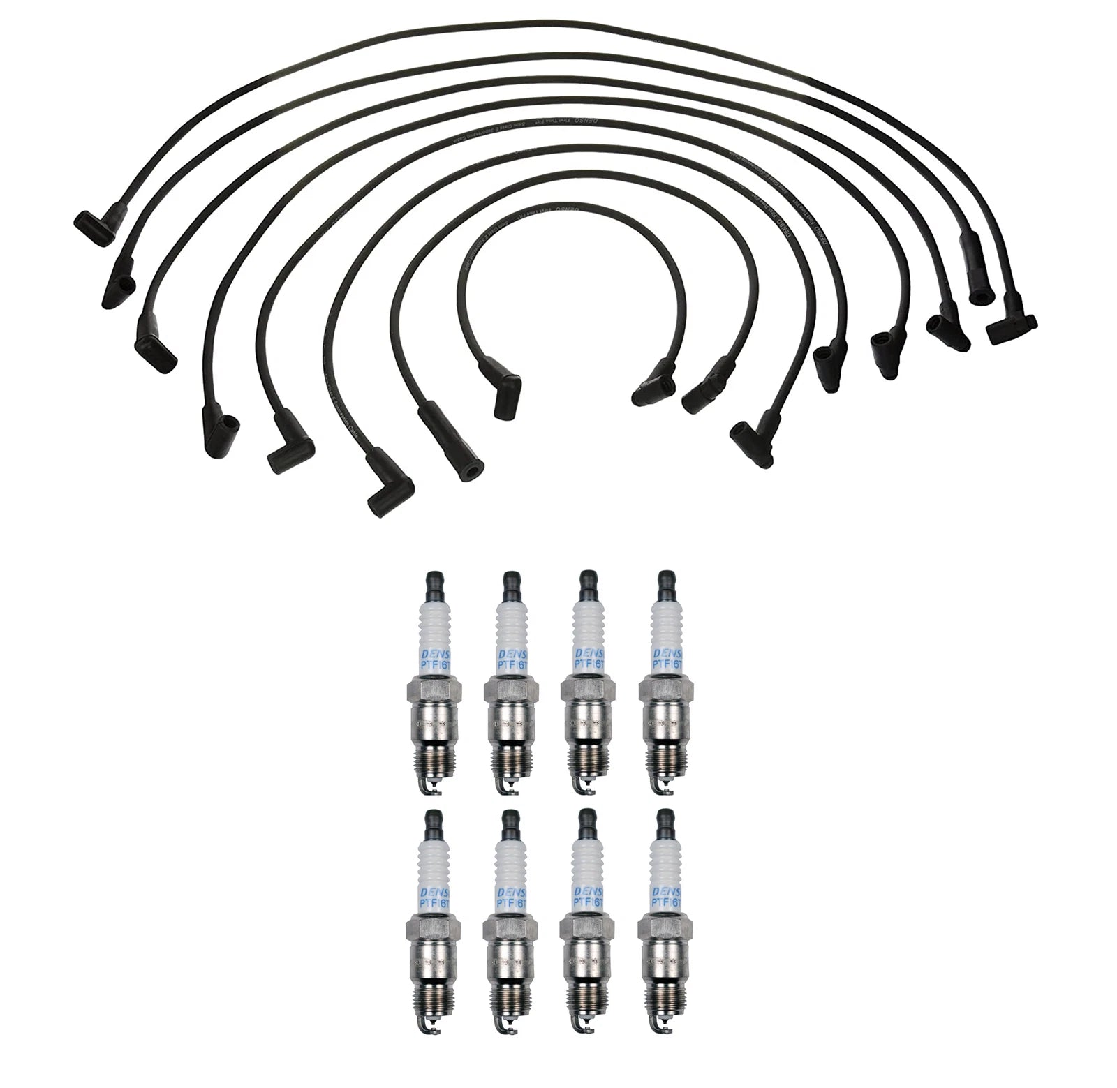 Denso 8mm Wire Set & 8 Platinum TT Spark Plugs Kit for GM 4.4L 5.0L 5.7L