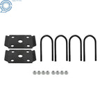 Trailer Axle 3.5K 5 Lug 85" HF 70" Spring Center 5 on 4.5" & U-Bolt Kit